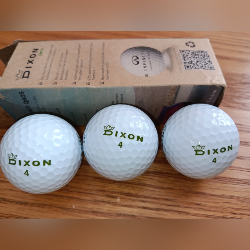 Dixon White Golf Balls 3 New